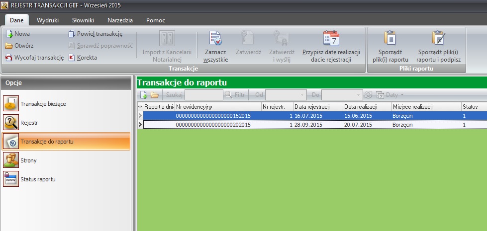 GIIFtrans do raportu